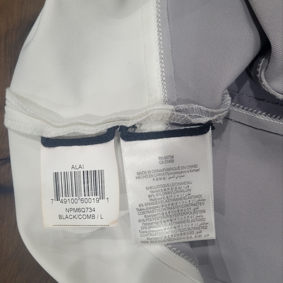 Bcbgmaxazria alai maxi chiffon dress black combo L - Picture 15 of 16